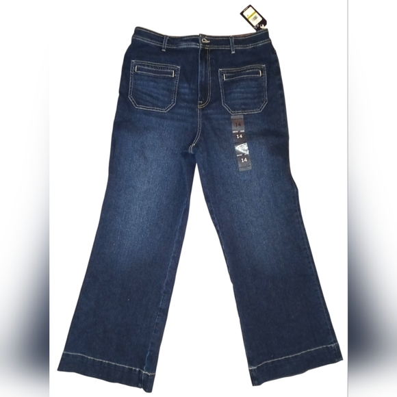 Nautica Denim - Nwt Nautica Dark Blue Flare & Wide Leg Jeans Size 14